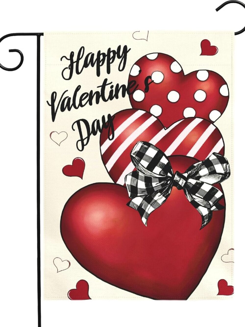 Valentines Day Garden Flag 12x18 Double Sided Happy Valentine’s Day Yard Banner